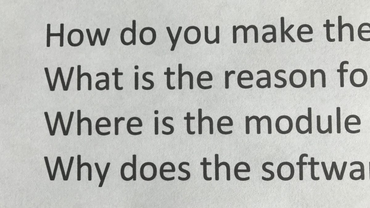 Questions, Q&A, planned question